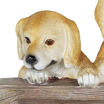 Amazon.com : Exhart Dog Statue, Solar Yellow Labrador